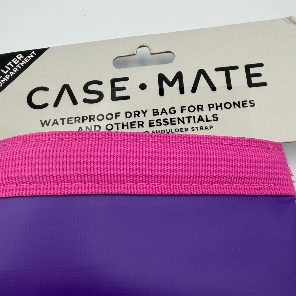 case-mate Purple Waterproof Phone Dry Pouch with Pink Trim